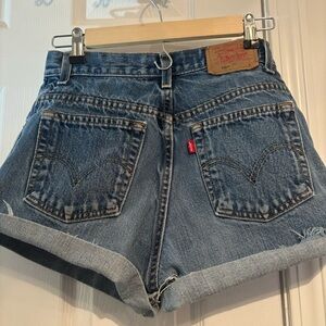Levy Blue Denim Shorts